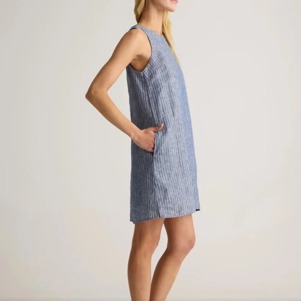 Quince 100% European Linen Tank Mini Dress Chambray Size XS - Picture 5 of 7